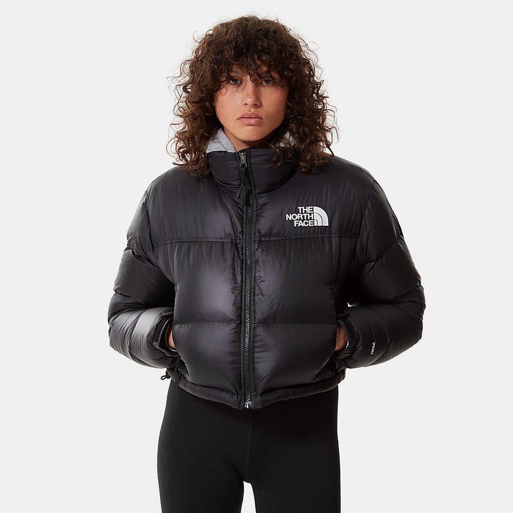 The North Face Μικρός Γυναικεια Μπουφάν Nuptse - Μαυρα (ISYQ69175)